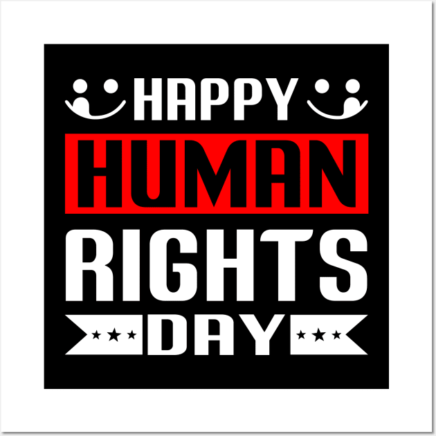 Human Rights Day T - Shirt Design Wall Art by Shuvo Design